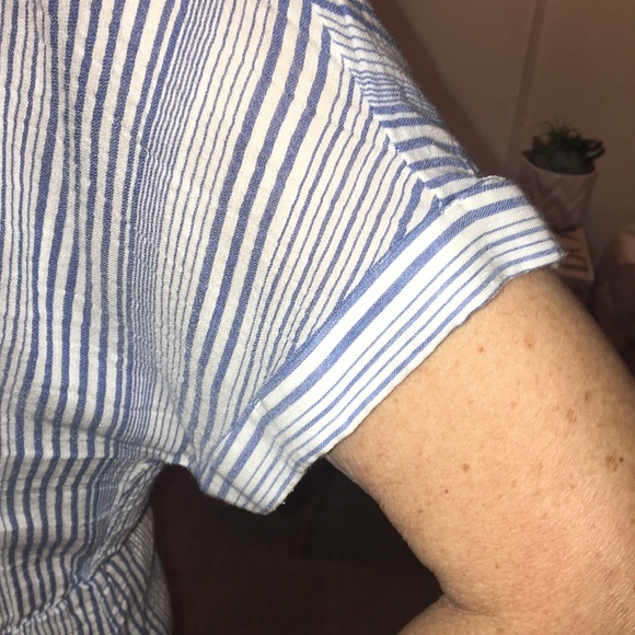 H&M - Chic Blue & White Striped Bathing Suit Coverup - Size: 6 - Picture 5 of 6